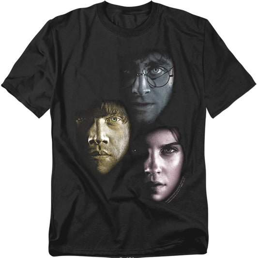 Harry Potter - Hero Heads - Short Sleeve Adult 18/1 - Black T-shirt