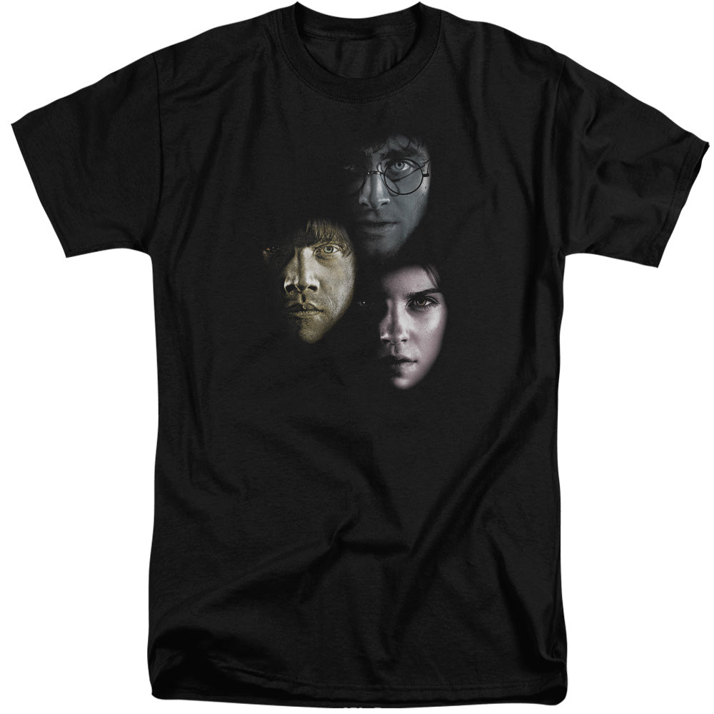 Harry Potter - Hero Heads - Short Sleeve Adult Tall 18/1 - Black T-shirt