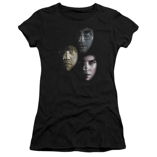 Harry Potter - Hero Heads - Short Sleeve Junior Sheer - Black T-shirt