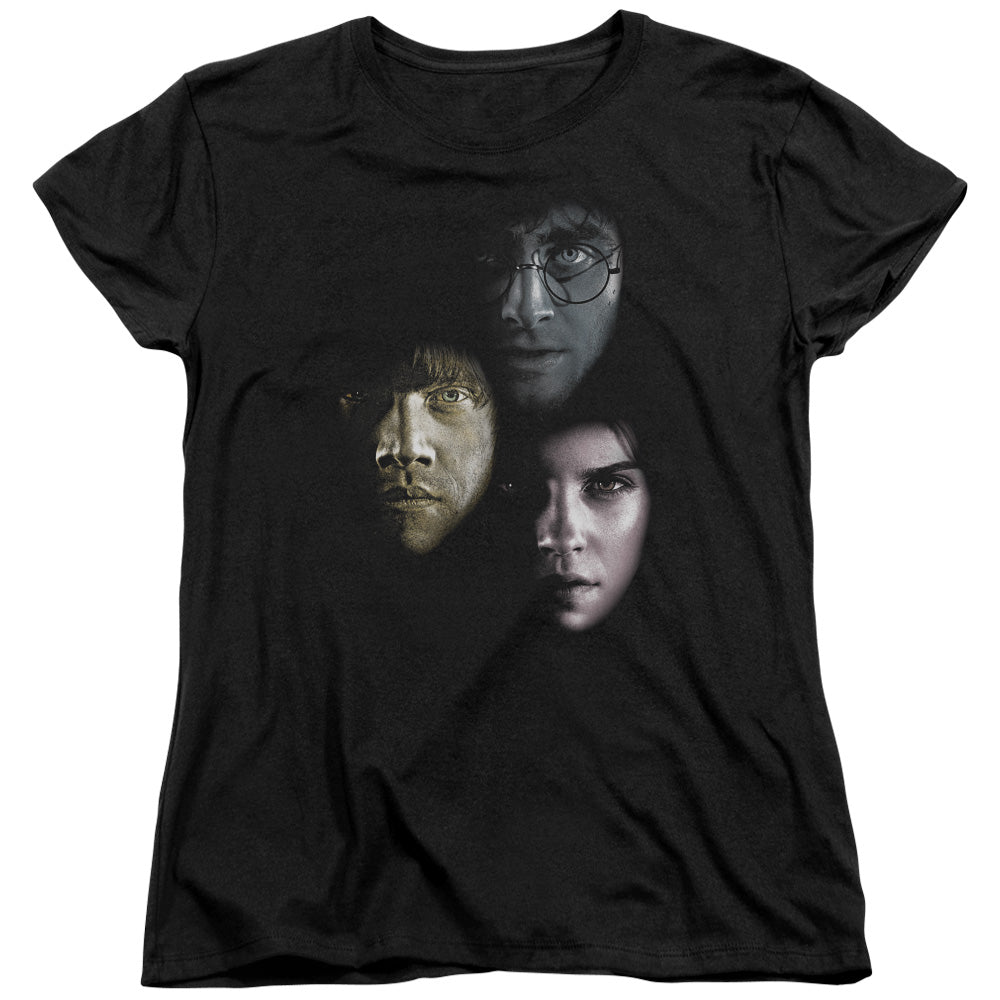 Harry Potter - Hero Heads - Short Sleeve Womens Tee - Black T-shirt