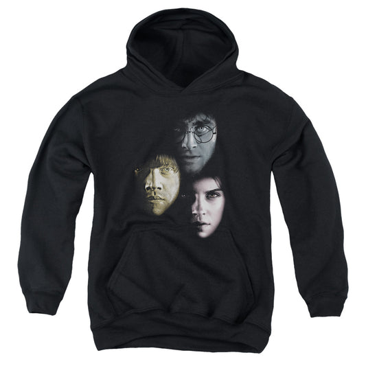 Harry Potter - Hero Heads - Youth Pull-over Hoodie - Black