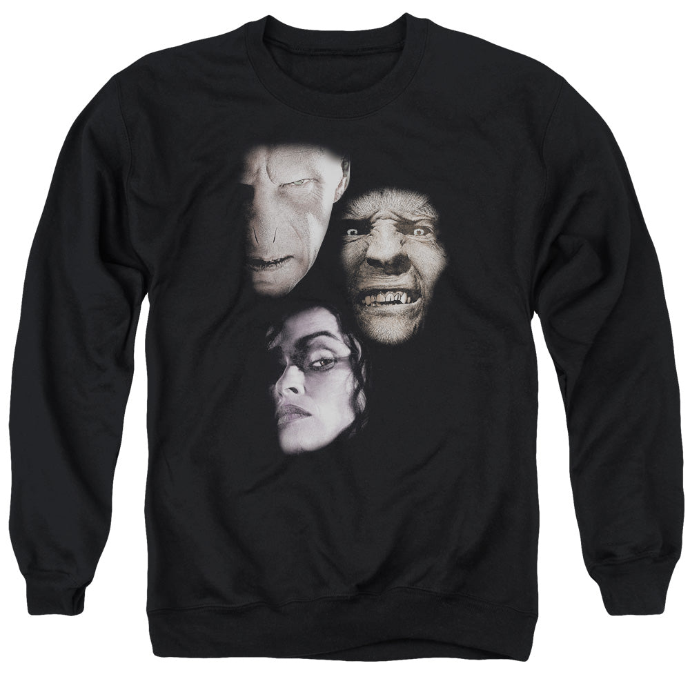 Harry Potter - Villian Heads - Adult Crewneck Sweatshirt - Black