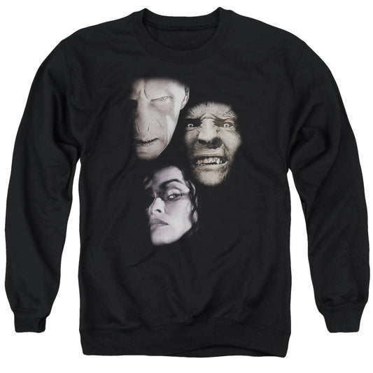 Harry Potter - Villian Heads - Adult Crewneck Sweatshirt - Black