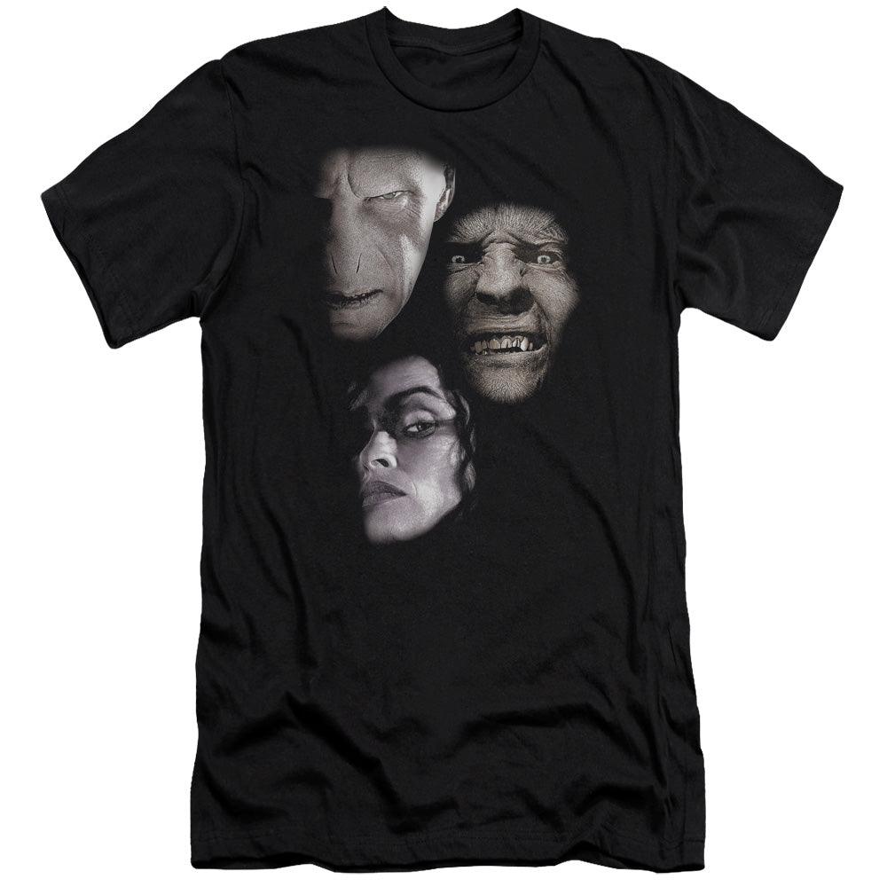 Harry Potter - Villian Heads-hbo Short Sleeve Adult 30/1 - Black T-shirt