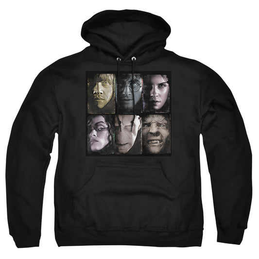 Harry Potter - Horizontal Heads - Adult Pull-over Hoodie - Black