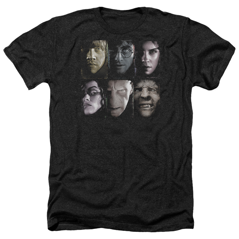Harry Potter - Horizontal Heads - Adult Heather-black