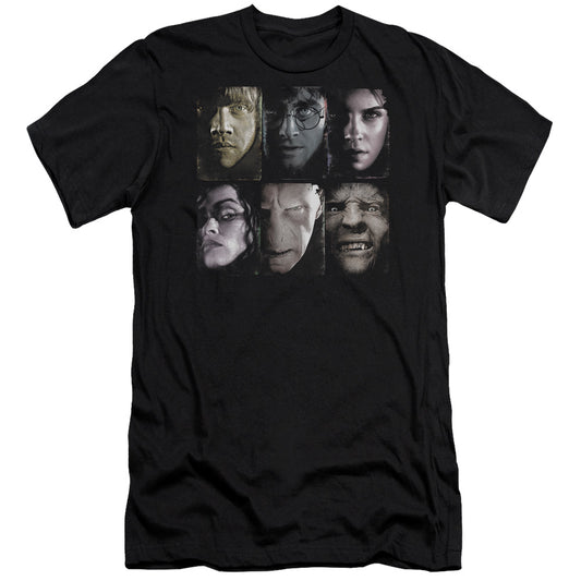 Harry Potter - Horizontal Heads - Short Sleeve Adult 30/1 - Black T-shirt