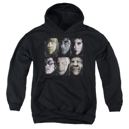 Harry Potter - Horizontal Heads - Youth Pull-over Hoodie - Black