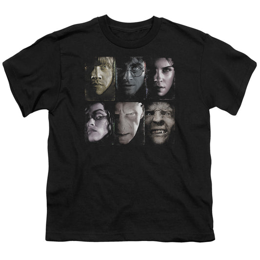 Harry Potter - Horizontal Heads - Short Sleeve Youth 18/1 - Black T-shirt