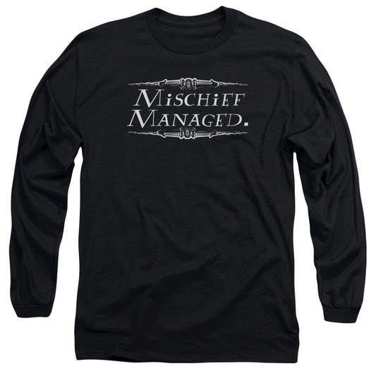 Harry Potter - Mischief Managed - Long Sleeve Adult 18/1 - Black T-shirt