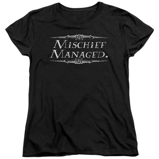 Harry Potter - Mischief Managed - Short Sleeve Womens Tee - Black T-shirt