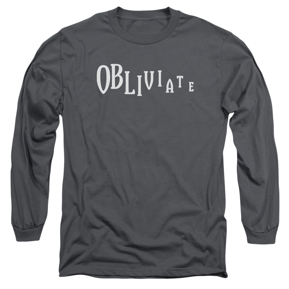 Harry Potter - Obliviate - Long Sleeve Adult 18/1 - Charcoal T-shirt