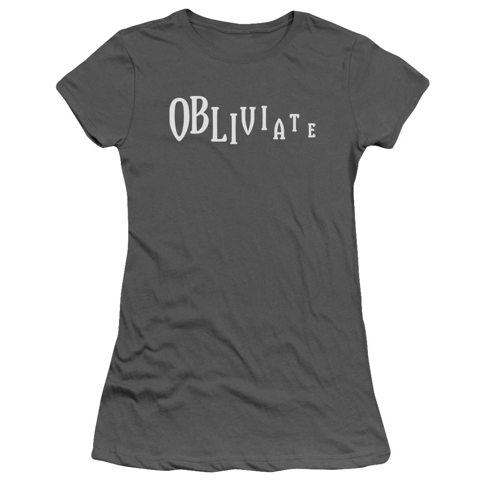 Harry Potter - Obliviate - Short Sleeve Junior Sheer - Charcoal T-shirt