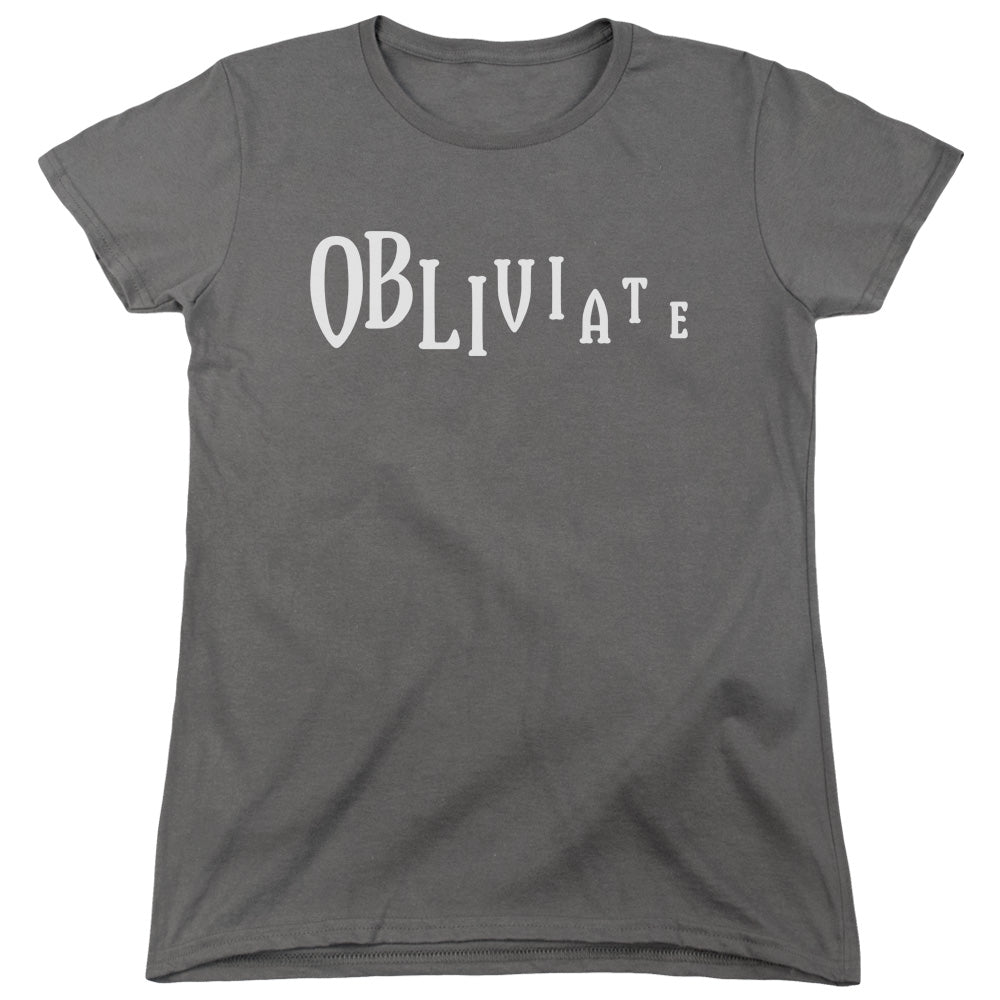 Harry Potter - Obliviate - Short Sleeve Womens Tee - Charcoal T-shirt