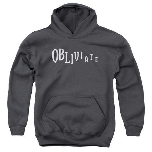 Harry Potter - Obliviate - Youth Pull-over Hoodie - Charcoal
