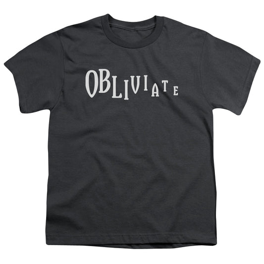 Harry Potter - Obliviate - Short Sleeve Youth 18/1 - Charcoal T-shirt