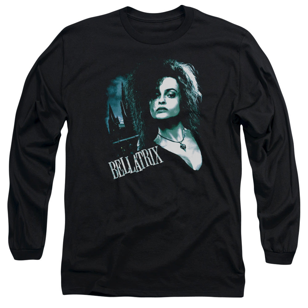 Harry Potter - Bellatrix Closeup - Long Sleeve Adult 18/1 - Black T-shirt
