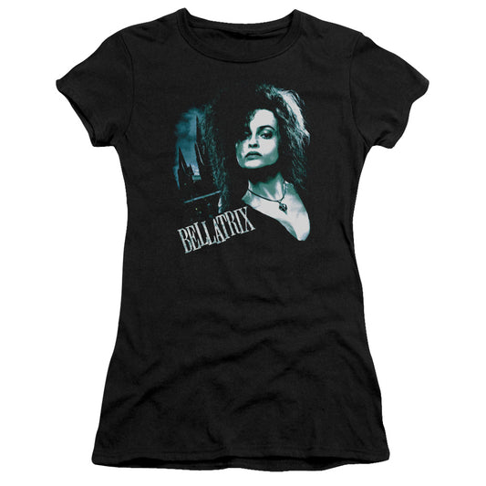 Harry Potter - Bellatrix Closeup - Short Sleeve Junior Sheer - Black T-shirt