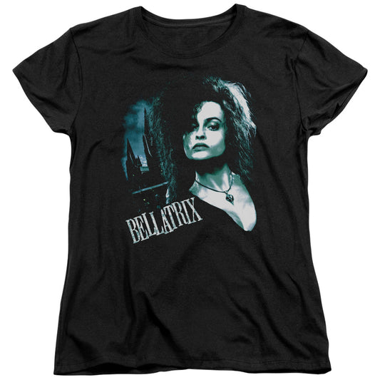Harry Potter - Bellatrix Closeup - Short Sleeve Womens Tee - Black T-shirt