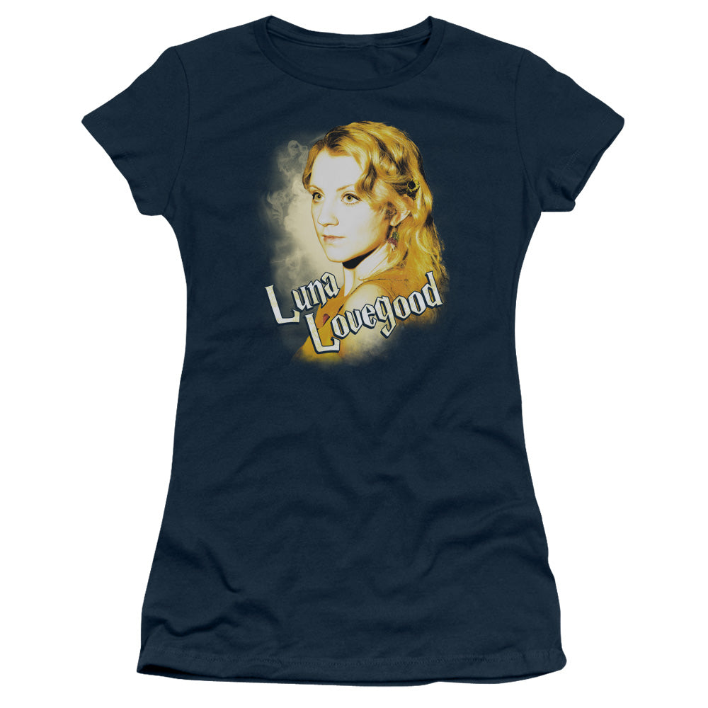 Harry Potter - Luna Closeup - Short Sleeve Junior Sheer - Navy T-shirt