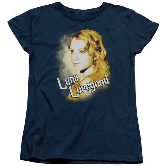 Harry Potter - Luna Closeup - Short Sleeve Womens Tee - Navy T-shirt
