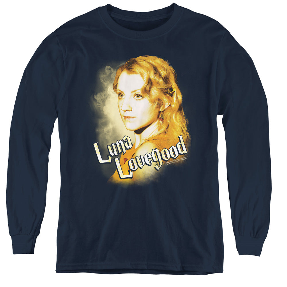 Harry Potter - Luna Closeup - Youth Long Sleeve Tee - Navy