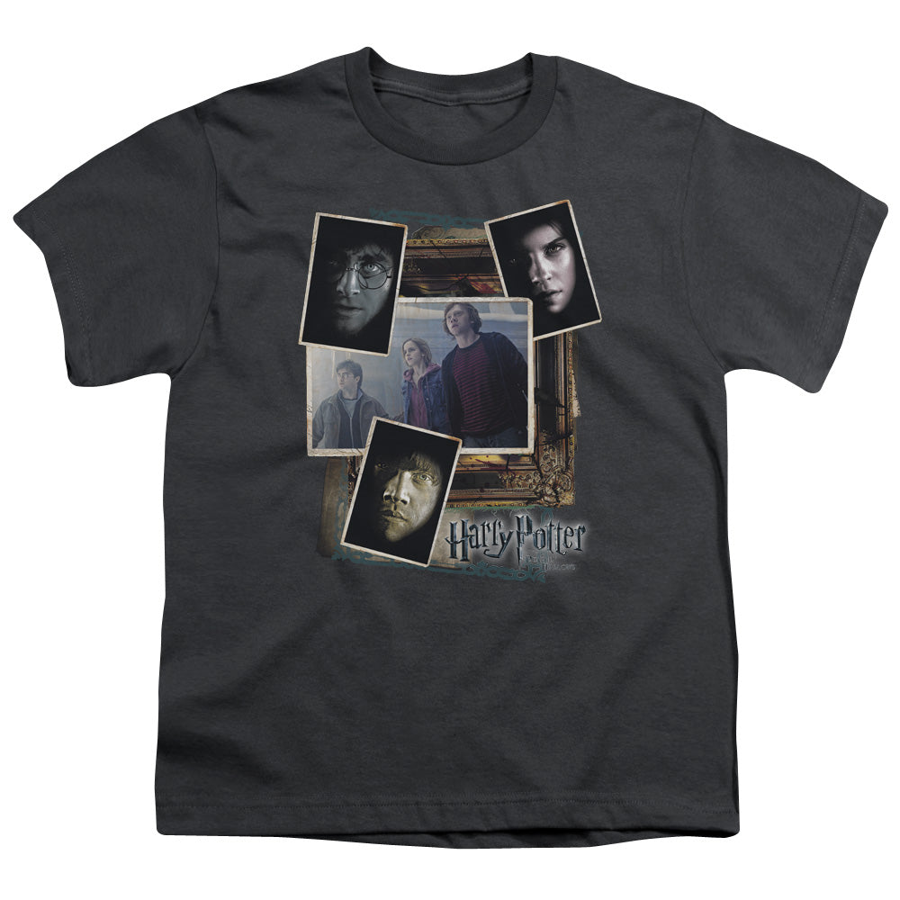 Harry Potter - Trio Collage - Short Sleeve Youth 18/1 - Charcoal T-shirt
