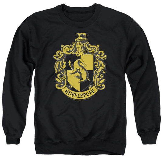 Harry Potter - Hufflepuff Crest - Adult Crewneck Sweatshirt - Black