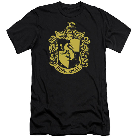 Harry Potter - Hufflepuff Crest-hbo Short Sleeve Adult 30/1 - Black T-shirt