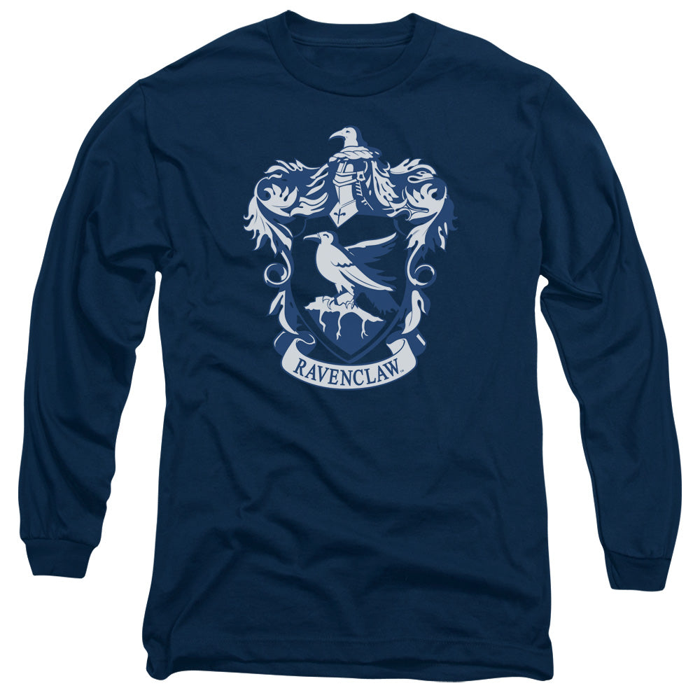 Harry Potter - Ravenclaw Crest - Long Sleeve Adult 18/1 - Navy T-shirt