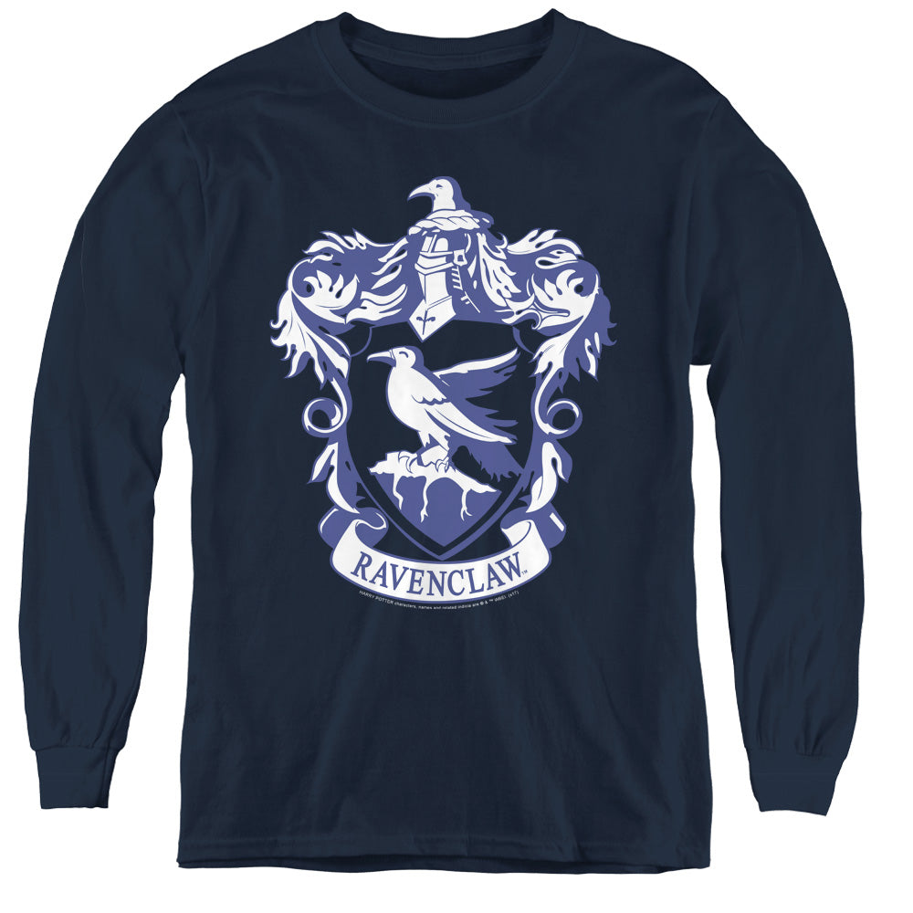 Harry Potter - Ravenclaw Crest - Youth Long Sleeve Tee - Navy