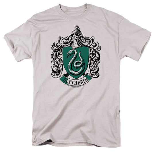 Harry Potter - Slytherine Crest - Short Sleeve Adult 18/1 - Silver T-shirt