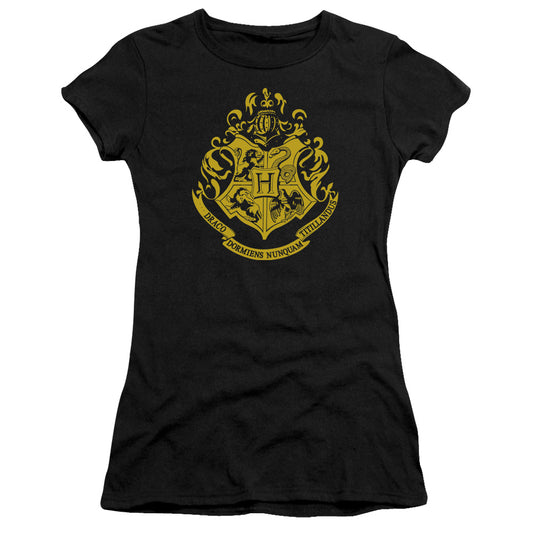 Harry Potter - Hogwarts Crest - Short Sleeve Junior Sheer - Athletic Heather T-shirt