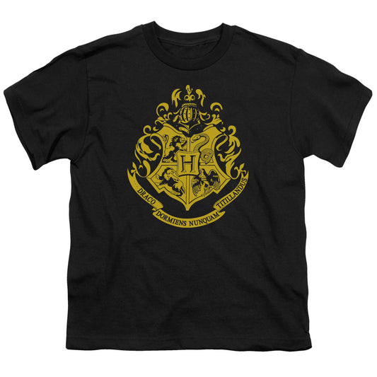 Harry Potter - Hogwarts Crest - Short Sleeve Youth 18/1 - Black T-shirt