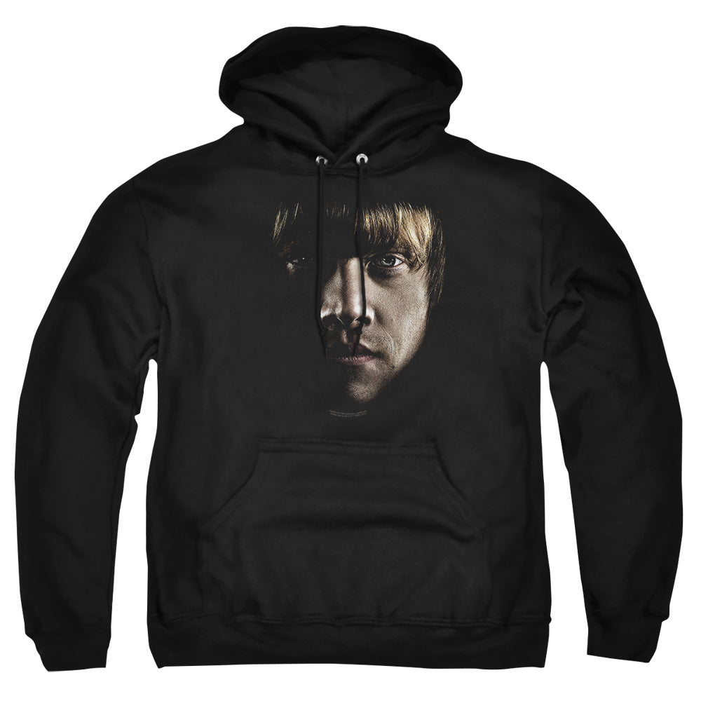 Harry Potter - Ron Poster Head - Adult Pull-over Hoodie - Black