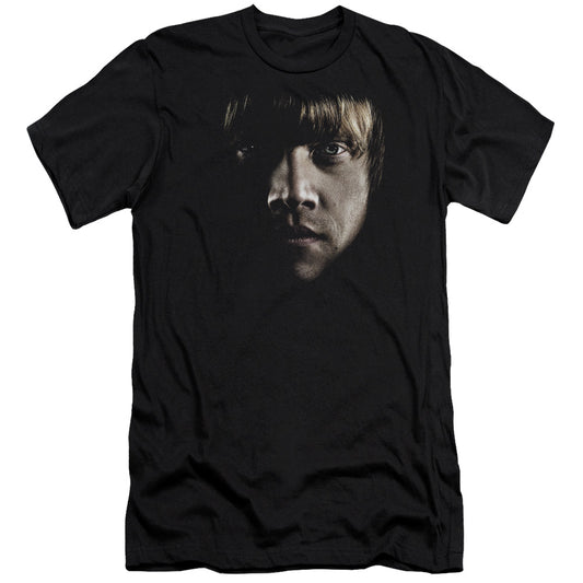 Harry Potter - Ron Poster Head-hbo Short Sleeve Adult 30/1 - Black T-shirt