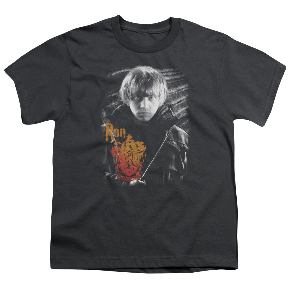Harry Potter - Ron Portrait - Short Sleeve Youth 18/1 - Charcoal T-shirt