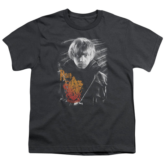 Harry Potter - Ron Portrait - Short Sleeve Youth 18/1 - Charcoal T-shirt