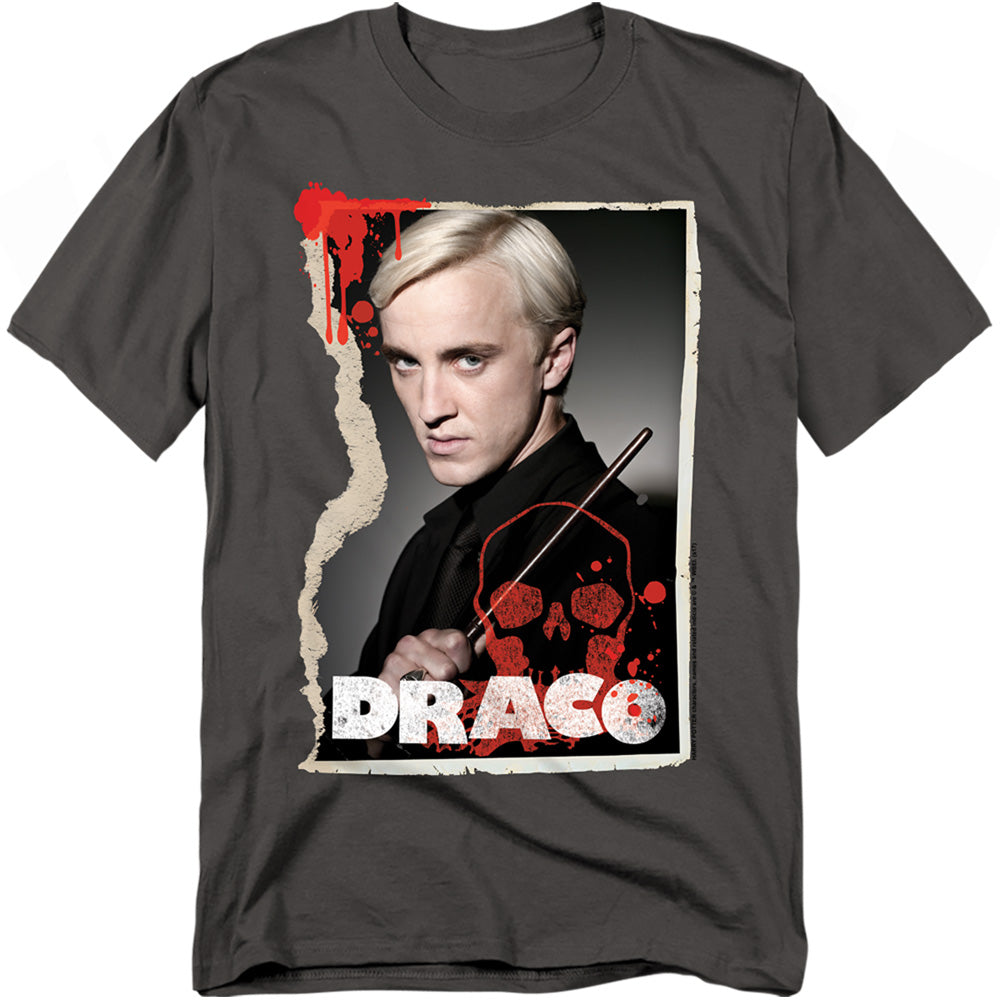 Harry Potter - Draco Frame - Short Sleeve Adult 18/1 - Charcoal T-shirt