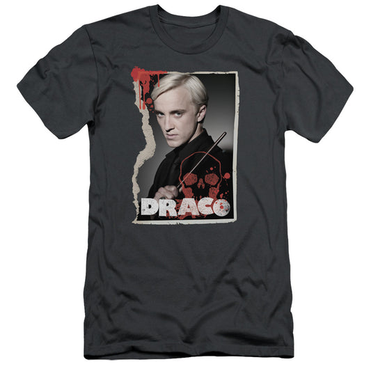 Harry Potter - Draco Frame-hbo Short Sleeve Adult 30/1 - Charcoal T-shirt