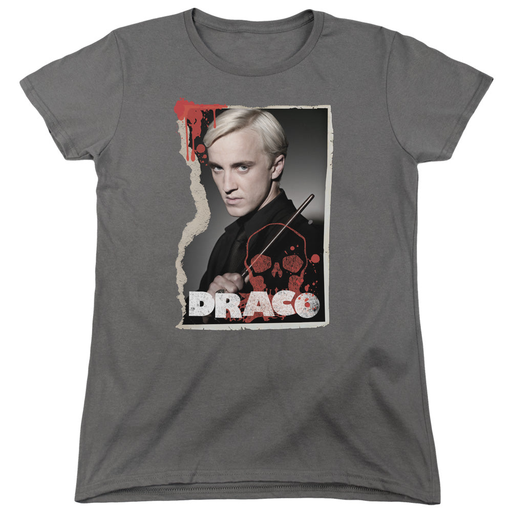 Harry Potter - Draco Frame - Short Sleeve Womens Tee - Charcoal T-shirt