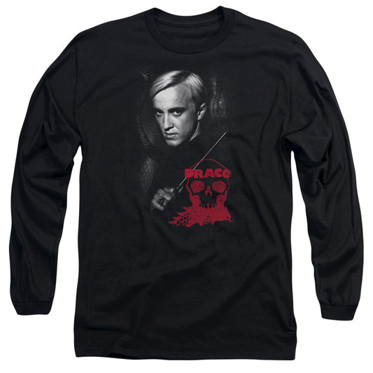 Harry Potter - Draco Portrait - Long Sleeve Adult 18/1 - Black T-shirt
