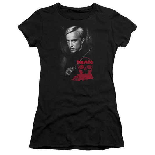 Harry Potter - Draco Portrait - Short Sleeve Junior Sheer - Black T-shirt