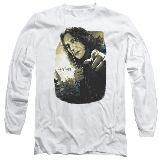 Harry Potter - Snape Poster - Long Sleeve Adult 18/1 - White T-shirt
