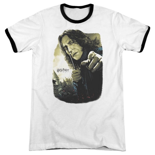 Harry Potter - Snape Poster - Adult Ringer - White/black