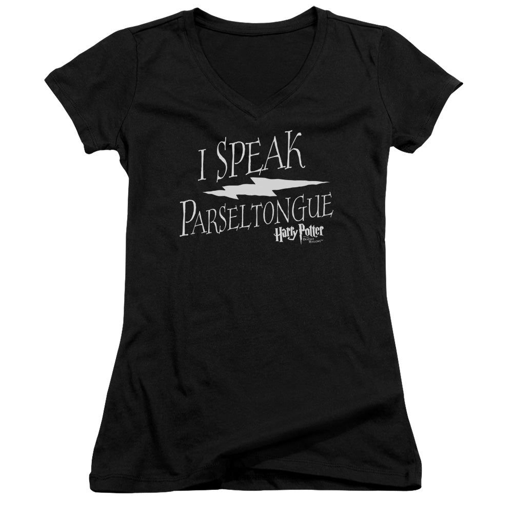 Harry Potter - I Speak Parseltongue-junior V-neck - Black