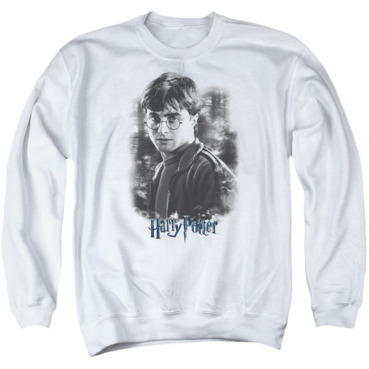 Harry Potter - Harry In The Woods - Adult Crewneck Sweatshirt - White