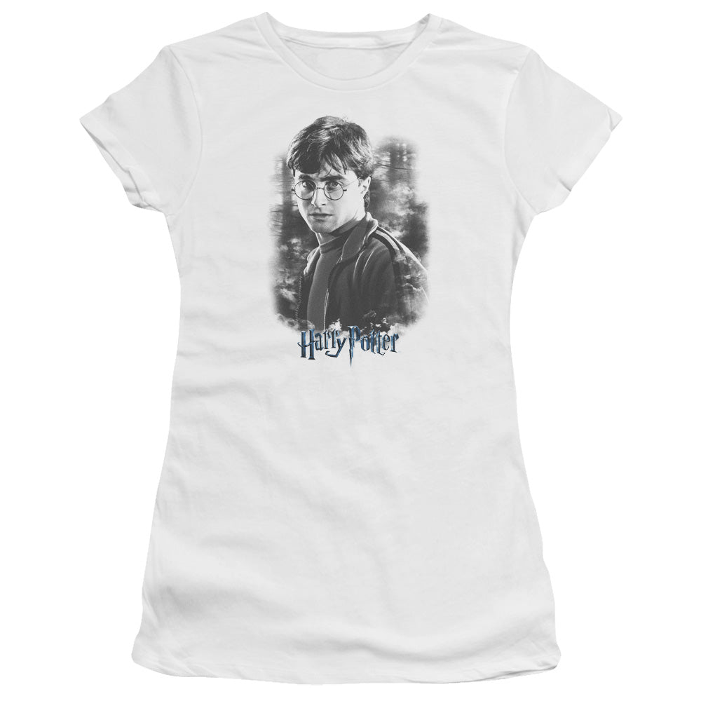 Harry Potter - Harry In The Woods - Short Sleeve Junior Sheer - White T-shirt