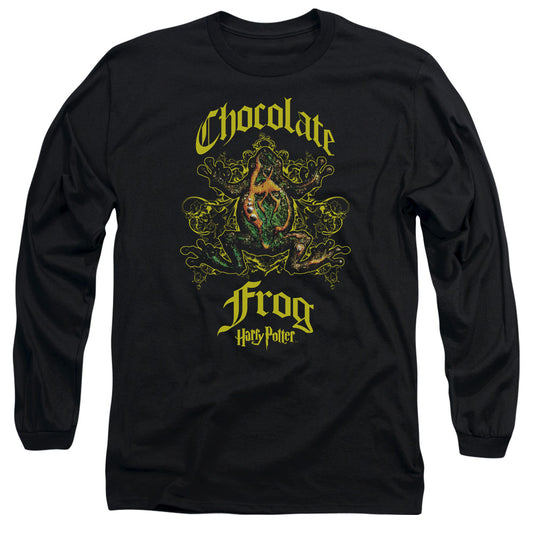 Harry Potter - Chocolate Frog - Long Sleeve Adult 18/1 - Black T-shirt