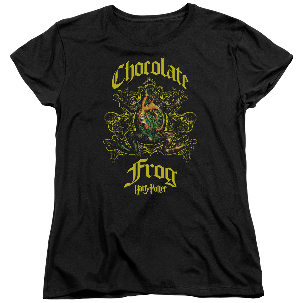 Harry Potter - Chocolate Frog - Short Sleeve Womens Tee - Black T-shirt